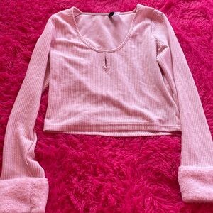Pink long sleeve top